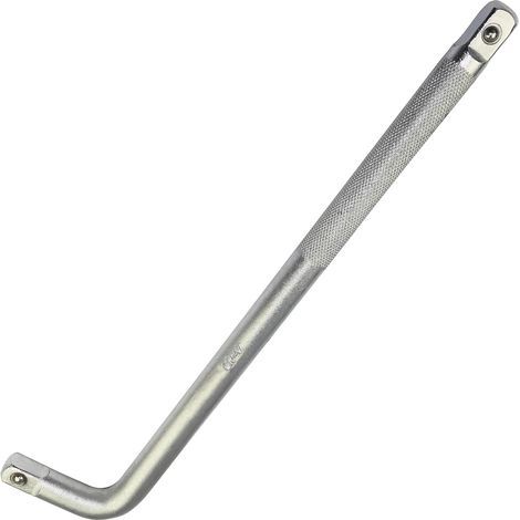 Socket wrench arm - L-shaped handle - 1/2" x 300mm - Cr-V steel - silver color (1/4)