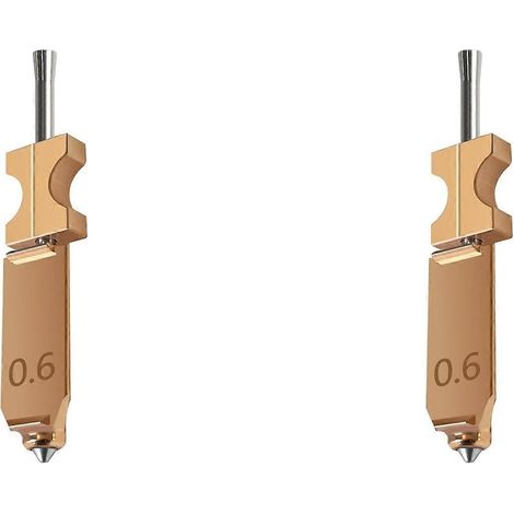 2 Stück 0,6 mm Hochgeschwindigkeits-Ganzmetall-Düsen-Hotend-Kit für Flashforge AD5X 3D-Drucker, 2x schnelleres Drucken()