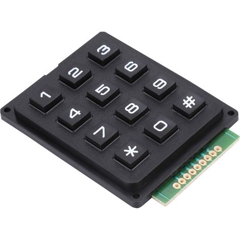 Clavier 12 Touches 3x4 Pour Microcontrôleur - Boutons Poussoirs Numériques - Projet Électronique Arduino - Lot De 1 Pièce (1/5)