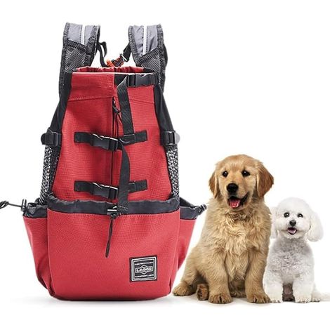 1 Sac à dos pour chien, tissu imperméable, sangle respirante, poche de rangement, voyage extérieur (1/5)