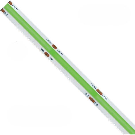Striscia led COB monocolore da 15W/MT 24V - Bobina da 5m - Verde
