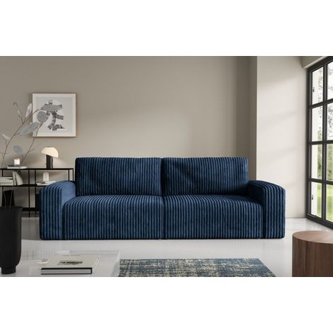 Canapé d'angle convertible BRIGIA 3p avec accoudoir Bleu (1/2)