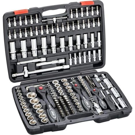 Mallette jeu de douilles, outillage a main 172 pieces - vigor (1/5)