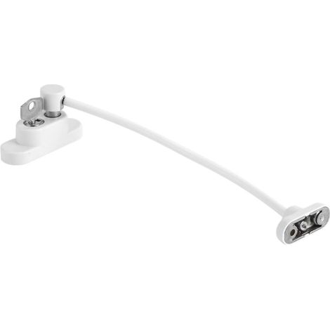 Entrebâilleur de Fenêtre Porte Fil de Sécurité Enfant Bébé avec Câble Résistant Verrouillage à Clé (Couleur : Blanc) (1/4)