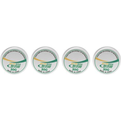 Pâte propre rafraîchissante pour pointe de soudure, 4 pièces, poudre d'étain, résurrection pour tête de fer à souder en oxyde, 30g (1/5)
