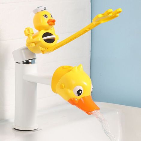 2 Pièces Extension Robinet,Style Cartoon,Silicone Alimentaire,Pour Salle de Bain et Cuisine,Enfants (1/4)