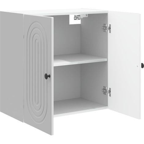 Armadietto a muro Mobiletto a muro Bianco Lucido 59 x 31 x 60 cm DAS363205 (1/5)