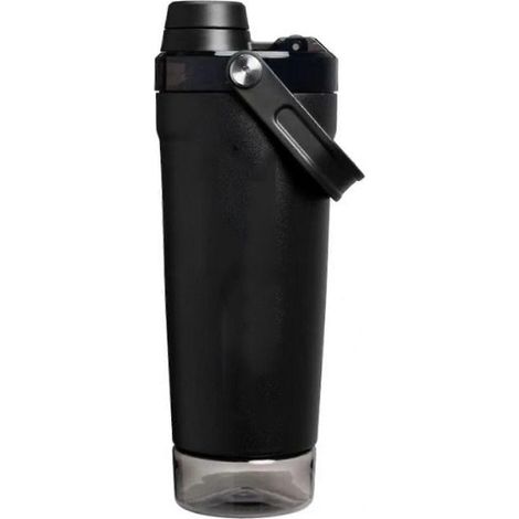 Gobelet shaker à protéines en poudre de 590 ml (20 oz) en acier inoxydable 304, double isolation sous vide (noir) (1/3)