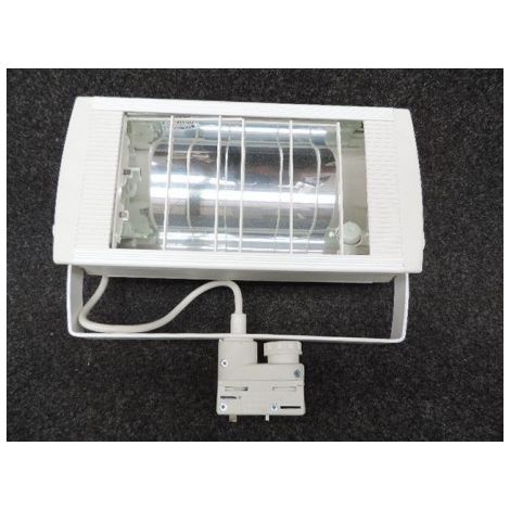 Projecteur fluo 36W orientable blanc pour rail 3 allumages 230V asym lampe 2G10 (non incl) 230V IP20 TIMEE TRAJECTOIRE 211001