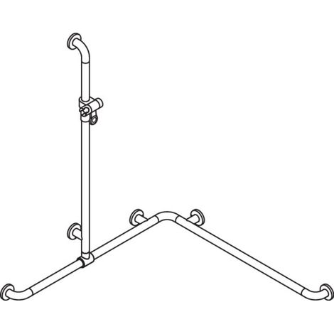 HEWI 801.35.32054 DUHA avec plaque de base H.92 mobile avec rosace H.92 (1/3)