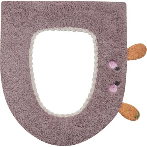 Coussin De Siège De Toilette - 43 X 37 Cm - En Polyester Épais Et Doux - Lavable En Machine - Adapté À Tous Les Types De WC - 1 Pièce (1/4)