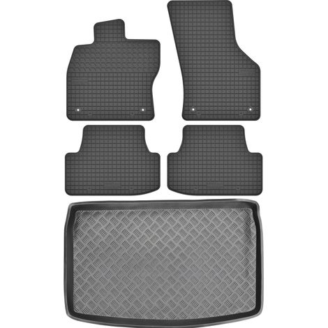 Set di tappetini in gomma per auto e tappetino per bagagliaio per Volkswagen Polo VI Hatchback del 2018