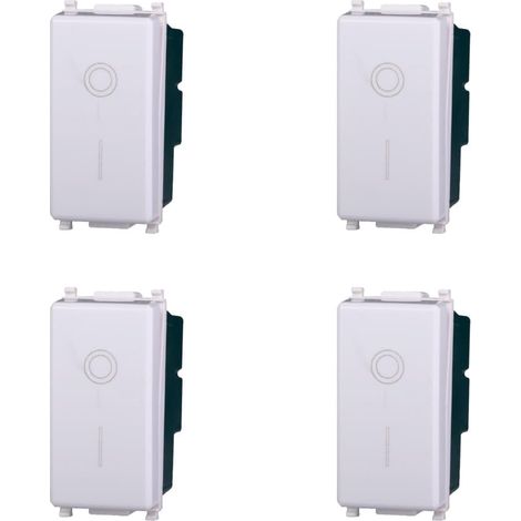 Interrupteur bipolaire 2P 16A Blanc compatible Plana Kit 4 pièces 0402 (1/4)
