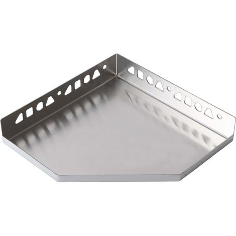 Dalsys Befliesbare Duschablage Ecke, Silber Ablage zum Einfliesen, Edelstahl korrosionsbeständig, Bad Accessoires - Ecke 200mm x 200mm (1/5)