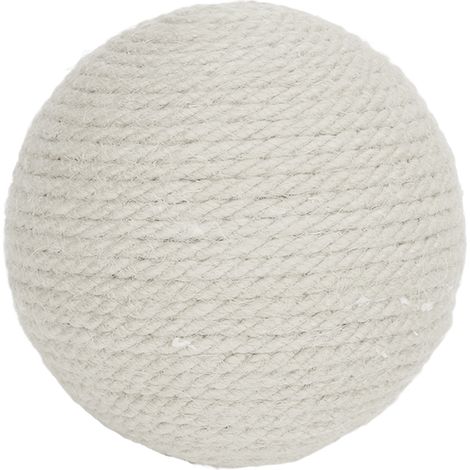 Pelota de sisal, sonido de campana, rascador resistente, juguete interactivo para gatos y gatitos (1/5)
