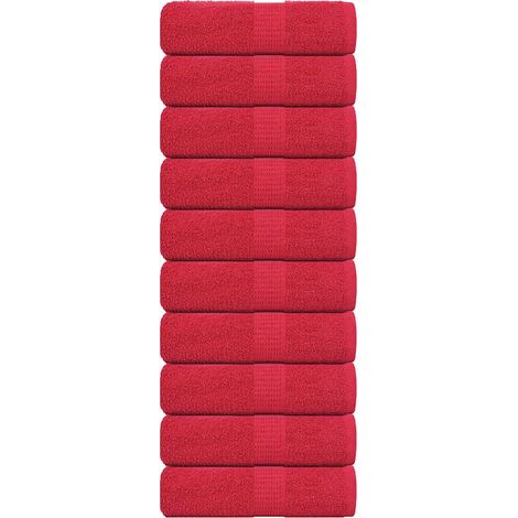 Serviettes d'invités FROGN, lot de 10, rouges, 30 x 50 cm, 360 g/m²