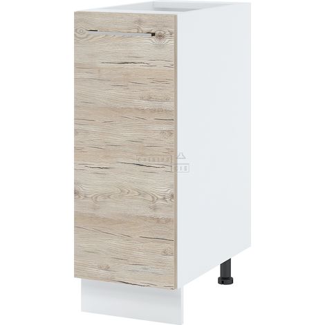 Meuble bas de cuisine Bellissi Noyer Blanchi 1 porte L 30 cm