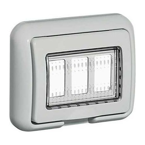 Bticino Idrobox IP55 placa 3 módulos serie Matix 25603