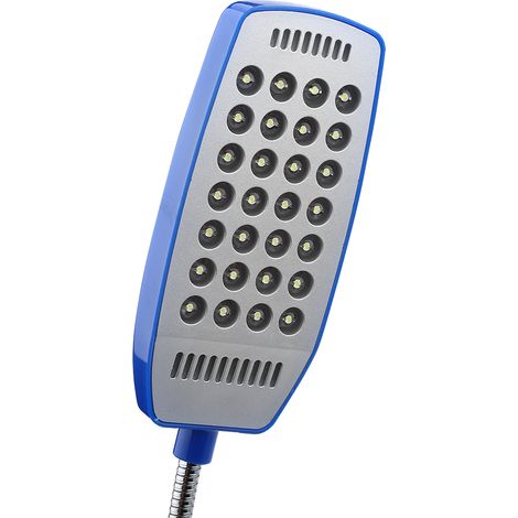 Lampe de lecture portable mini USB 5V à col de cygne flexible avec 28 LED et interrupteur (bleue) (1/5)