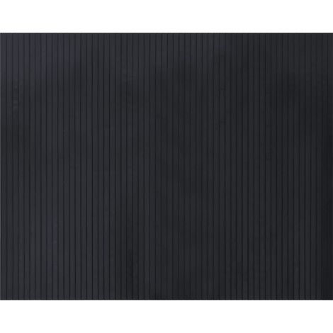 Tapis rectangulaire noir 80x100 cm bambou (1/5)