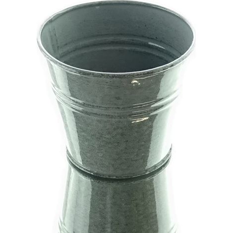GASPER Pflanzen-Übertopf Botanico Grau Ø 11 cm - Metall