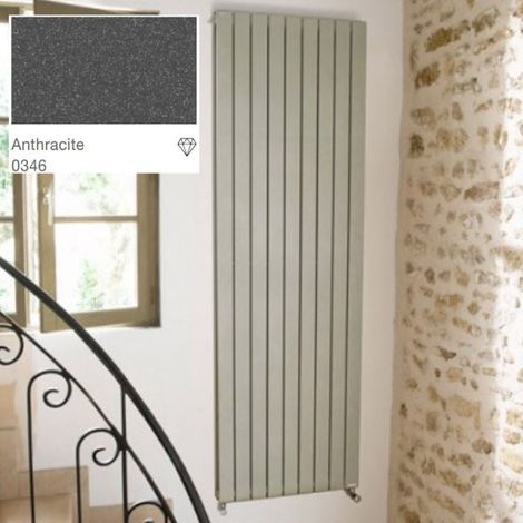 Radiateur chauffage central FASSANE Vertical double 2550W Anthracite 0346 - ACOVA HXD-230-074C0346 (1/2)