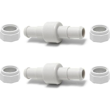 BelleRise - Kit combiné comprenant un raccord tournant D20 et un écrou D15 pour nettoyeurs de piscine modèles 280, 380 et 180 (lot de 2) (1/5)