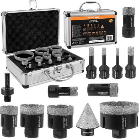 Diamant lochsagen set 13 teilig 6 68 mm m14 gewinde