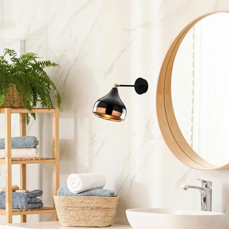 Applique murale orientable noir & cuivré, moderne chic SILE (1/5)
