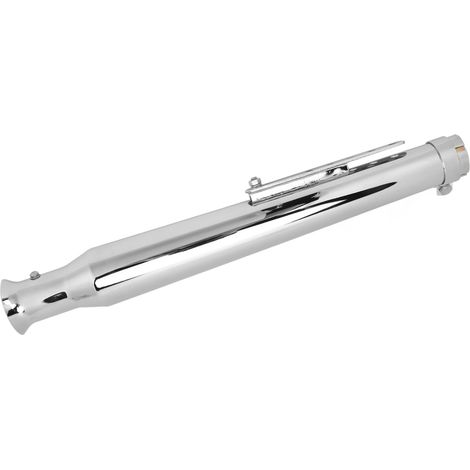 Universeller 45-mm-Motorradauspuff (1,8 Zoll) mit universellem Aufsteckanschluss, silberfarben. (1/5)