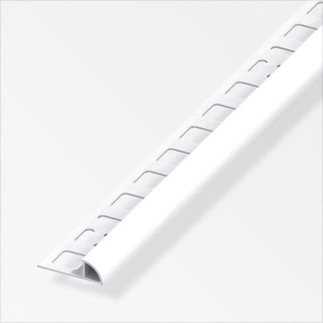 alfer Viertelkreisprofil PVC glatt brilliantweiß Fliesenschienen (1/2)