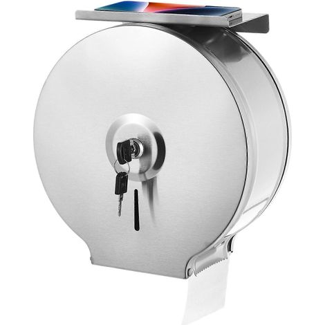 Porte-rouleau de papier toilette suspendu en acier inoxydable pour réservoir, organisateur gain de place, meuble de rangement de salle de bain argenté (1/5)