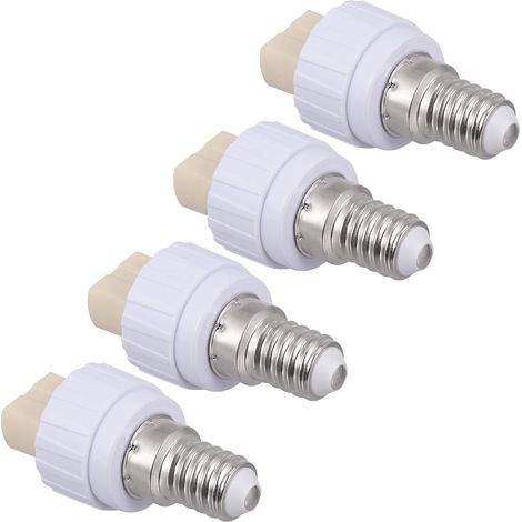 Adaptateur De Lampe E14 Vers G9 Convertisseur De Douille Pour 4 Pièces Compatible Avec Lampe De Table Plafonnier Et Lustre Format Compact 6.00 X 2.50 X 2.50 Cm Accessoires De (1/5)