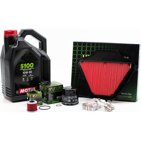 Kit Révision Filtres Bougies pour HONDA X-ADV 750 DCT de 2021 à 2024 - MOTUL 5100 10W30 4L