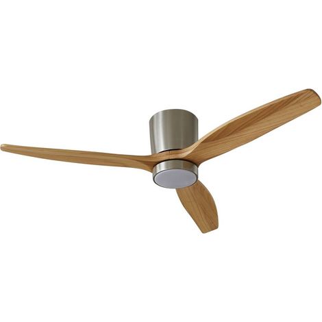 Lucande Ventilador de techo con lámpara 'Faipari' en Marrón Madera