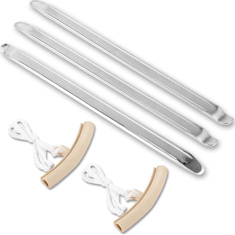 (3-teilig) 30 cm Reifenheber, Reifenheber aus Manganstahl mit 2 Felgenschützern, Reifenheber zur Reparatur von Autos, Fahrrädern, Dreirädern und Motorrädern (1/5)