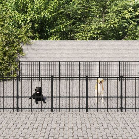 Outdoor-Hundezwinger Stahl 59,28 m² (1/5)