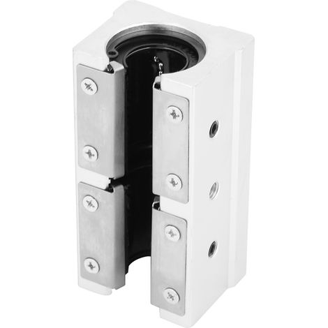 1 manchon coulissant SBR20LUU de 20 mm pour guidage linéaire en alliage d'aluminium long (1 pièce). (1/5)