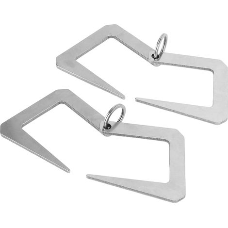 Set mit 2 robusten S-förmigen Haken aus Edelstahl, vielseitig einsetzbar und perfekt zum Aufhängen von Gegenständen bei Camping- oder Picknickausflügen. (1/5)
