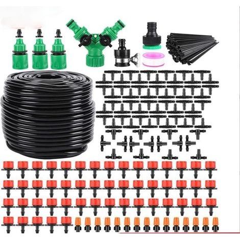 Kit système d'irrigation goutte à goutte 50m, arrosage automatique pour jardin, pelouse, potager, paysage, kit DIY avec tuyaux et goutteurs (1/5)