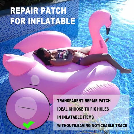 Kit de réparation de piscine en vinyle auto-adhésif (30 pièces) pour piscines hors sol, bouées et bateaux gonflables. (1/5)