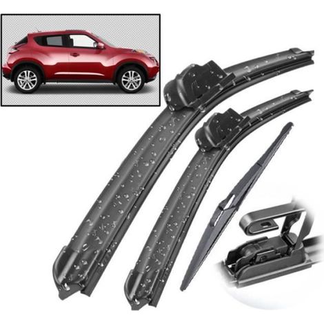 Balai Essuie-Glace - 22 Pouces + 14 Pouces + 12 Pouces - Pour Nissan Juke F15 2010-2016 - Avant Et Arrière - Lot De 3 (1/4)