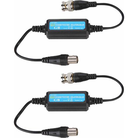 2 isolateurs de boucle de masse CVI AHD TVI CVBS, balun vidéo, connecteur coaxial BNC mâle/femelle pour caméra (1/5)