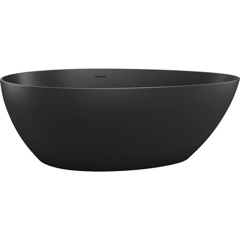 Vasca da bagno freestanding asimmetrica 245 litri 160 x 82 x 58 cm Nero opaco Acrilico - APULIA