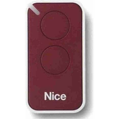 Transmisor Mando a Distancia Original NICE INTI2R Radio Control INTI 2 CH Rojo