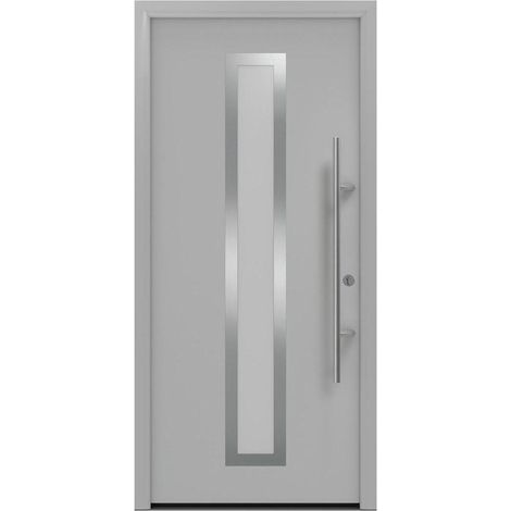 Hörmann Ecostar Haustür "ISOPRO Secur IPS 700S", weißaluminium matt (RAL 9006), 110 x 210 cm (B x H), DIN Rechts
