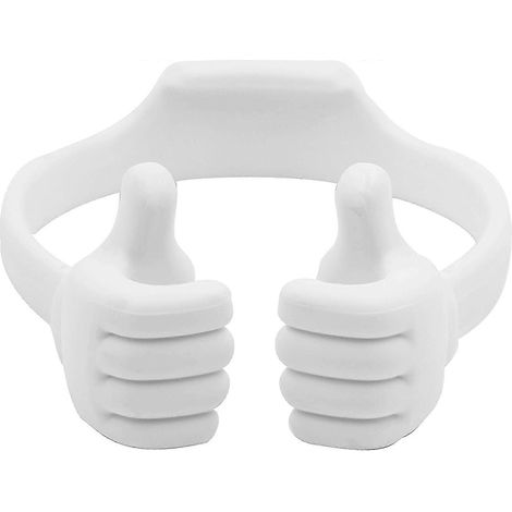 Support de téléphone portable pour ordinateur, support universel réglable et flexible, vert et blanc. (1/4)