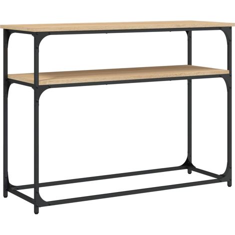 Table console，Table d'appoint，Bout de canapé，Meuble d'entrée chêne sonoma 100x35,5x75 cm bois d'ingénierie