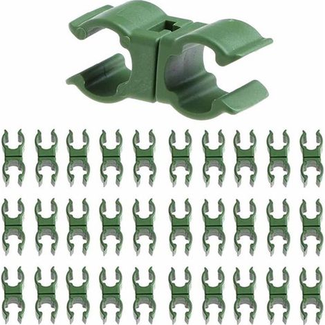 30 Pflanzenstützverbinder – 20 mm Kreuzhaken-Befestigungsclips – Universelle Kunststoff-Stützclips – Geeignet für Gärten, Obstplantagen und Tomatenspaliere (1/5)