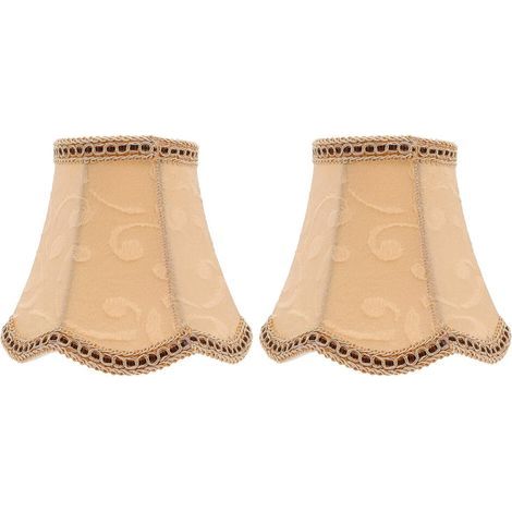 2X Abat-Jour de Table Tissu Tissu Clip Sur Abat-Jour Couvercle de la Lampe Abat-Jour Tambour Abat-Jour Ampoule pour Lampadaire Maison (1/4)